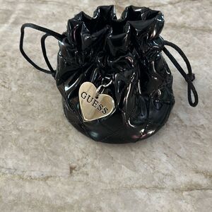 GUESS Black Drawstring Jewelry Bag